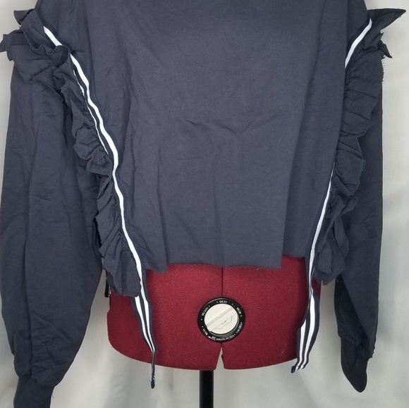 *HP*Navy Ruffle detail Sweatshirt - Picture 7 of 8